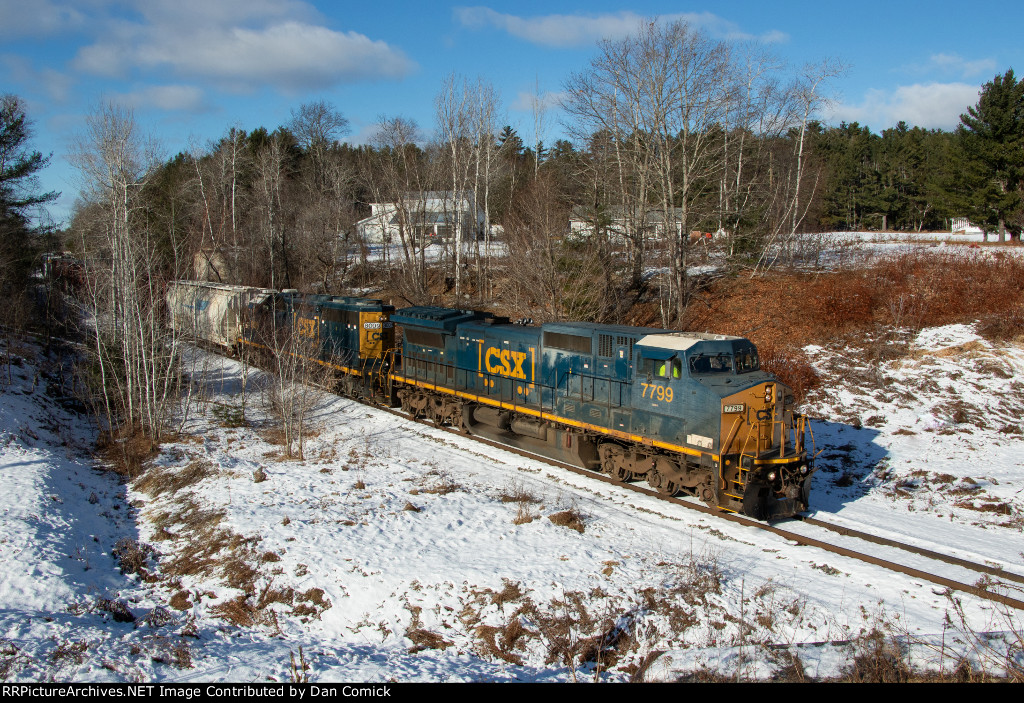 CSXT 7799 Leads L071 at Carmel